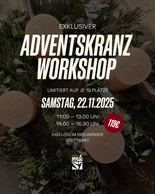 Adventskranzbinden mit Die Botanistin | 22.11.2025 im Breuninger Stuttgart